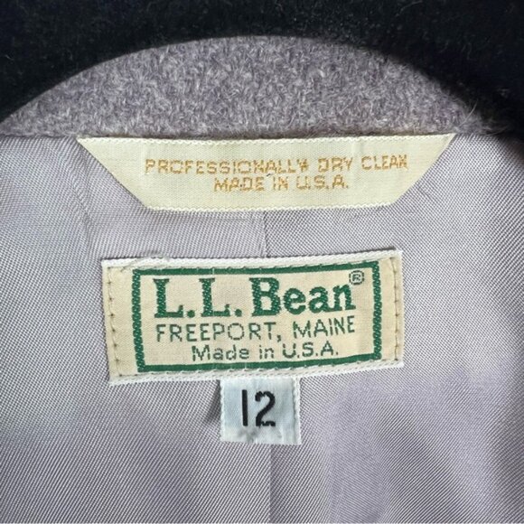 Vintage L.L. Bean Worsted Wool Kid Mohair Equestrian Blazer Jacket Size 12 - Picture 6 of 8